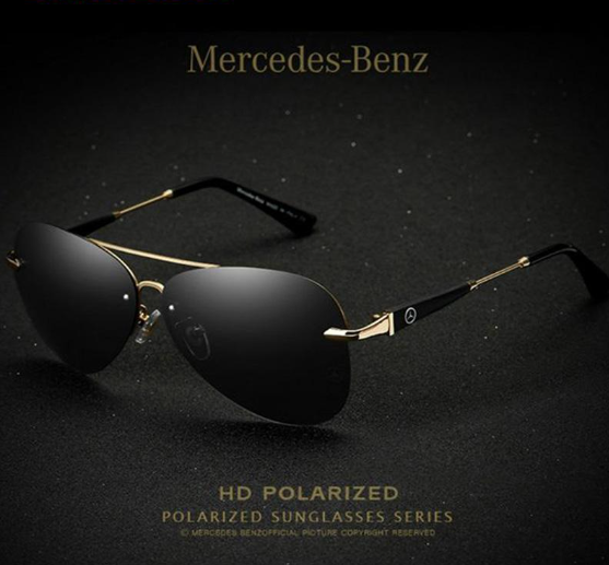 Óculos de Sol Masculino Polarizado com proteção UV400; Mercedes-Bens.