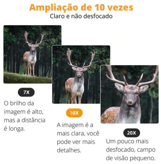 Binóculo longo alcance; Profissional visão noturna.