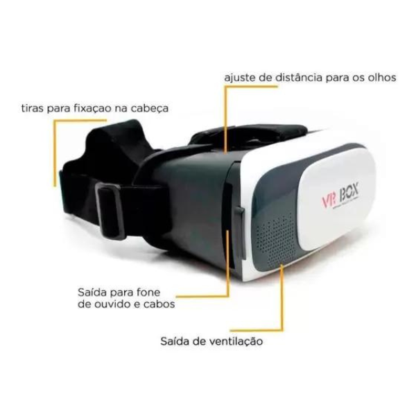 Óculos Vr Box 2.0 Realidade Virtual + Controle Cardboard 3d.