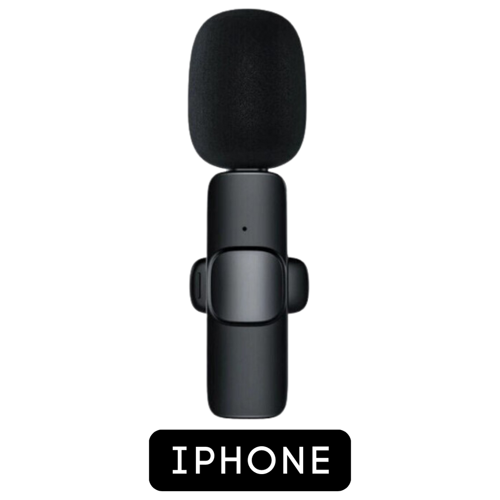 Microfone Lapela Wireless Sem Fio Para iPhone iPad Lightning