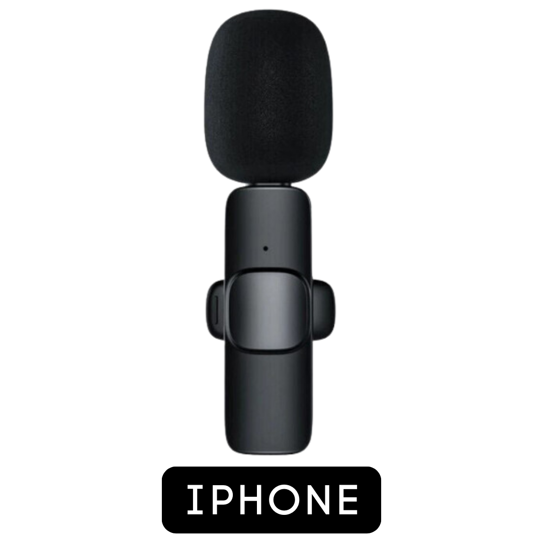 Microfone Lapela Wireless Sem Fio Para iPhone iPad Lightning