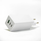 Carregador Rápido Gan 65W Quick Charger 3 Portas.