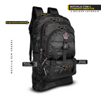 Mochila Para Viagem 50L Acampamento Trilha Semi Impermeável.