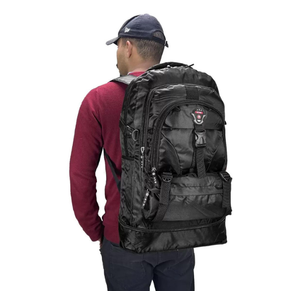 Mochila Para Viagem 50L Acampamento Trilha Semi Impermeável.