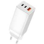 Carregador Rápido Gan 65W Quick Charger 3 Portas.