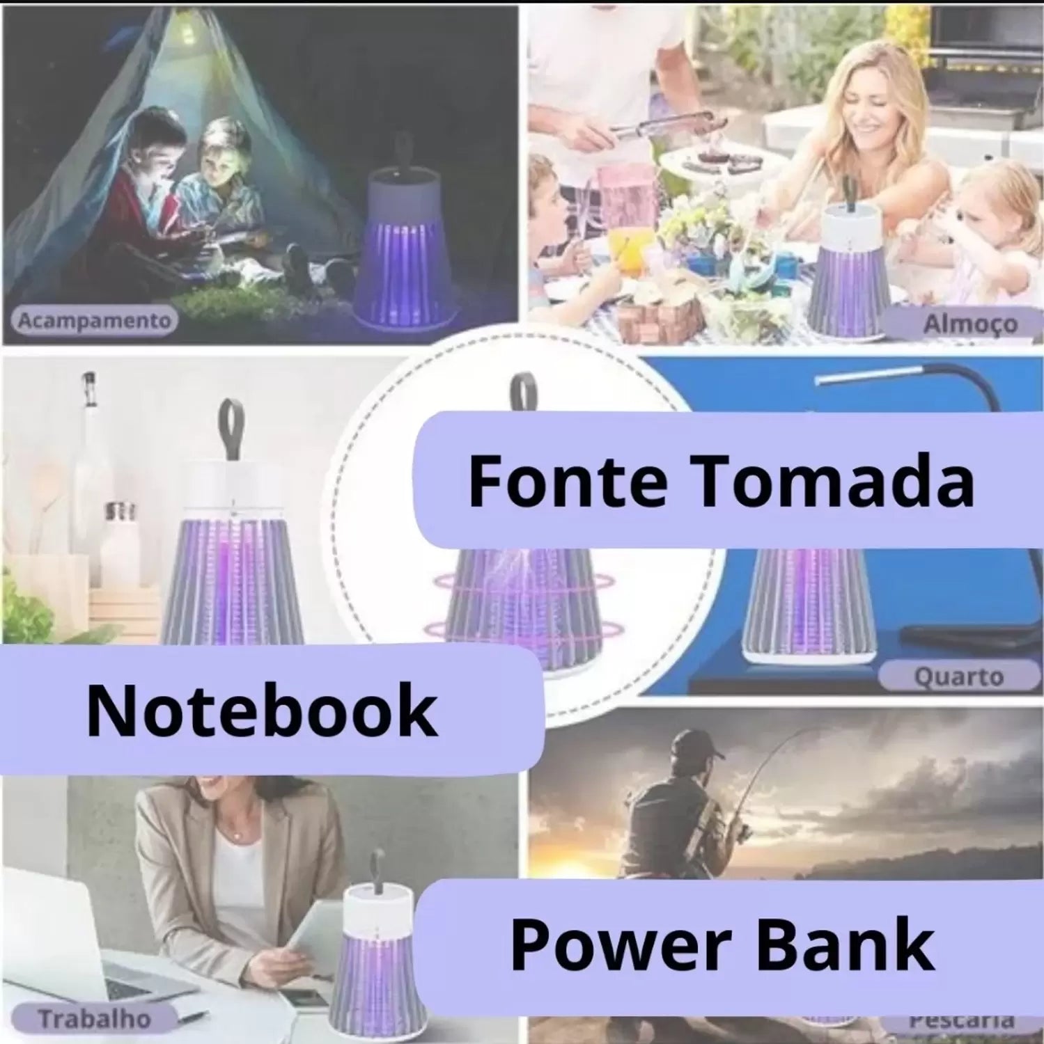 Luminária mata mosquito