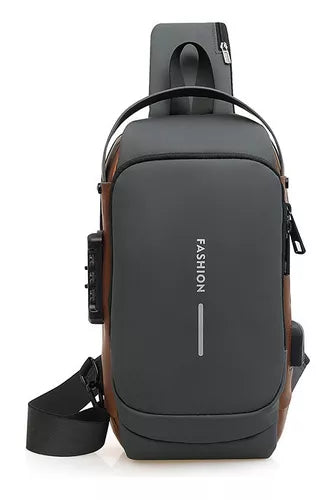 Pochet masculina com cadeado à prova d'água anti-roubo.