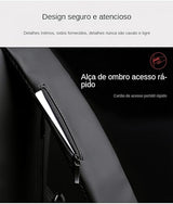 Pochet masculina com cadeado à prova d'água anti-roubo Azul