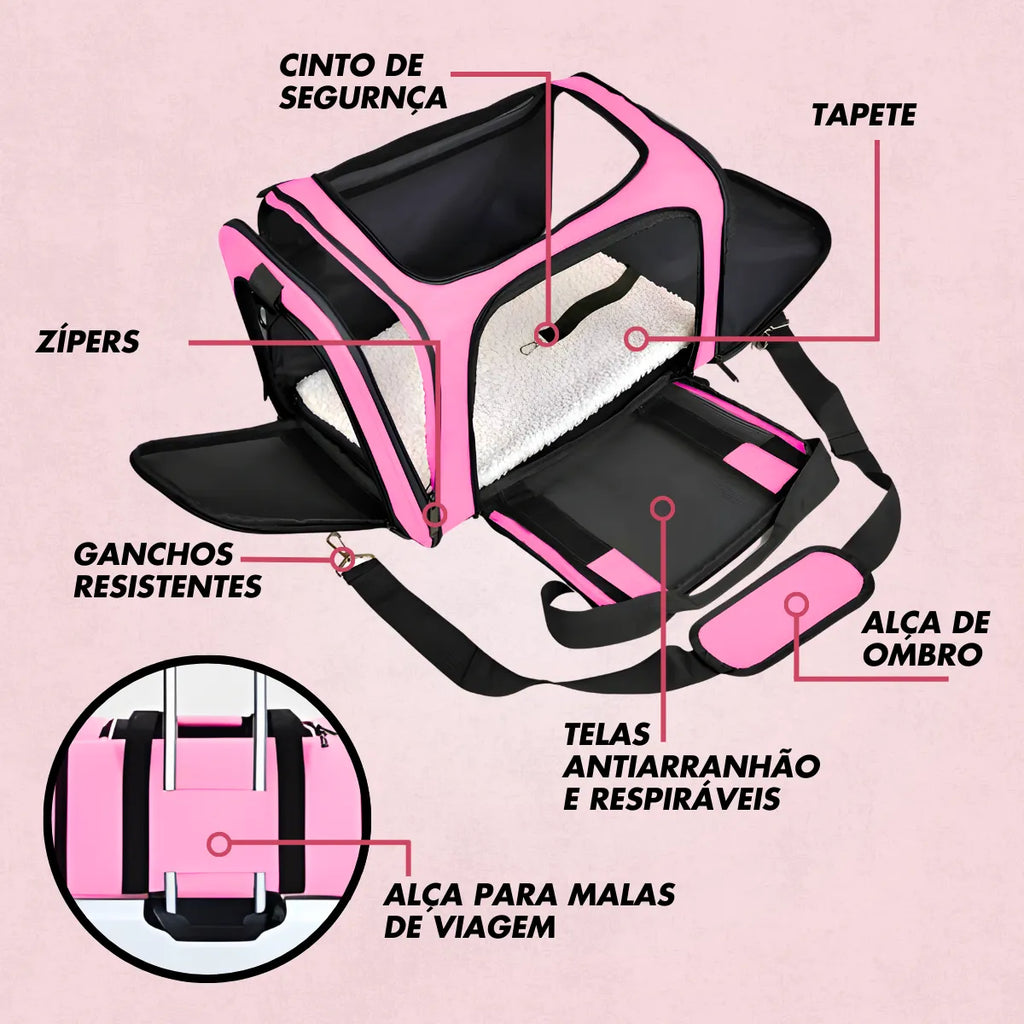 Bolsa De Viagem Para Transporte Pet.