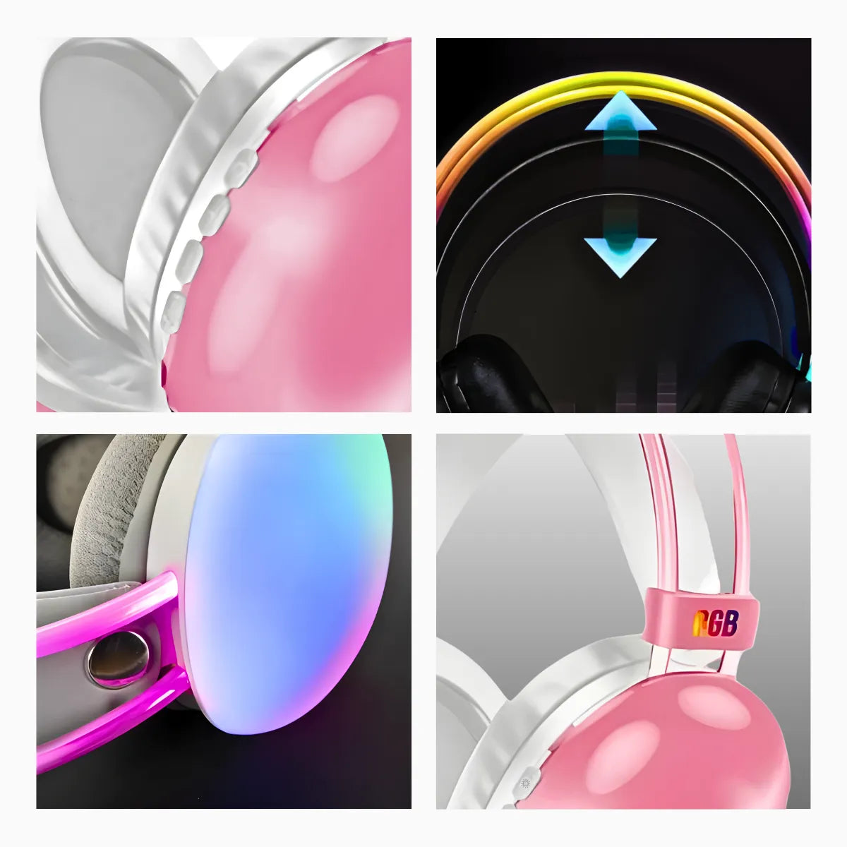 Fone De Ouvido Sem Fio Bluetooth V5.3 Com LED.