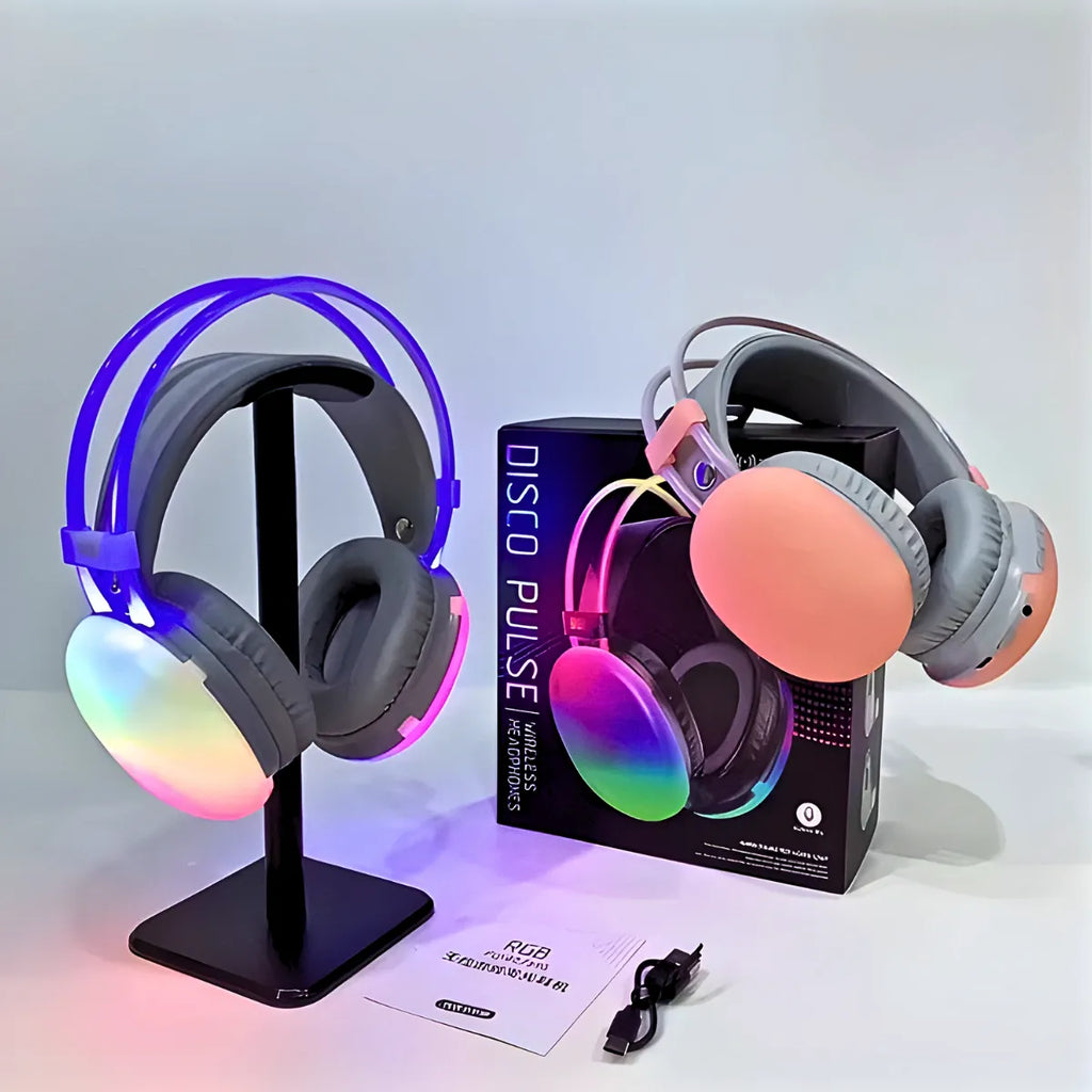 Fone De Ouvido Sem Fio Bluetooth V5.3 Com LED.