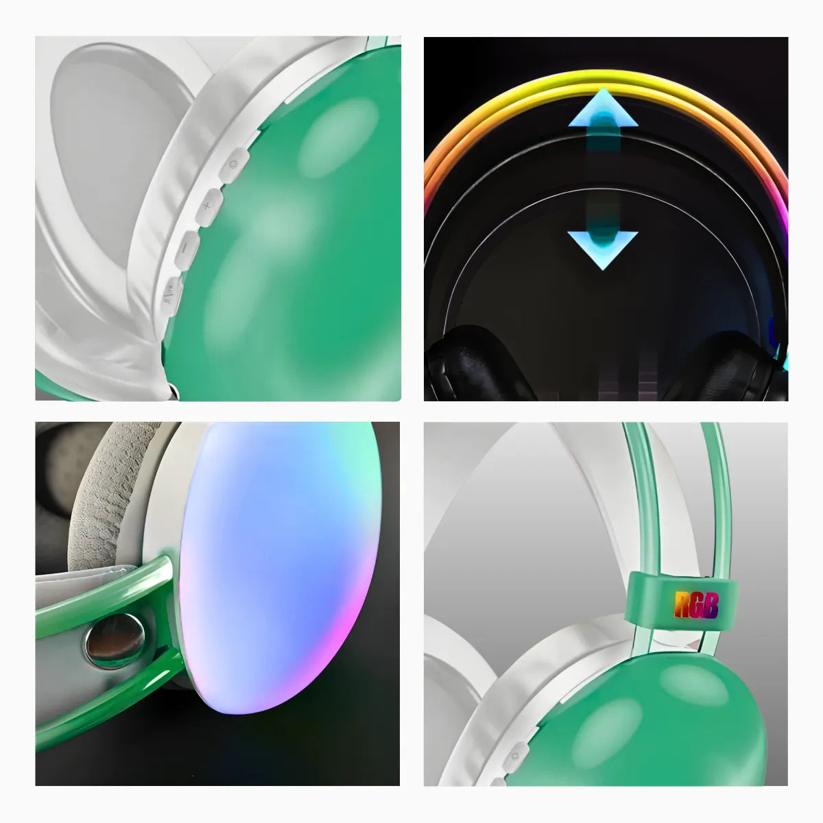 Fone De Ouvido Sem Fio Bluetooth V5.3 Com LED.