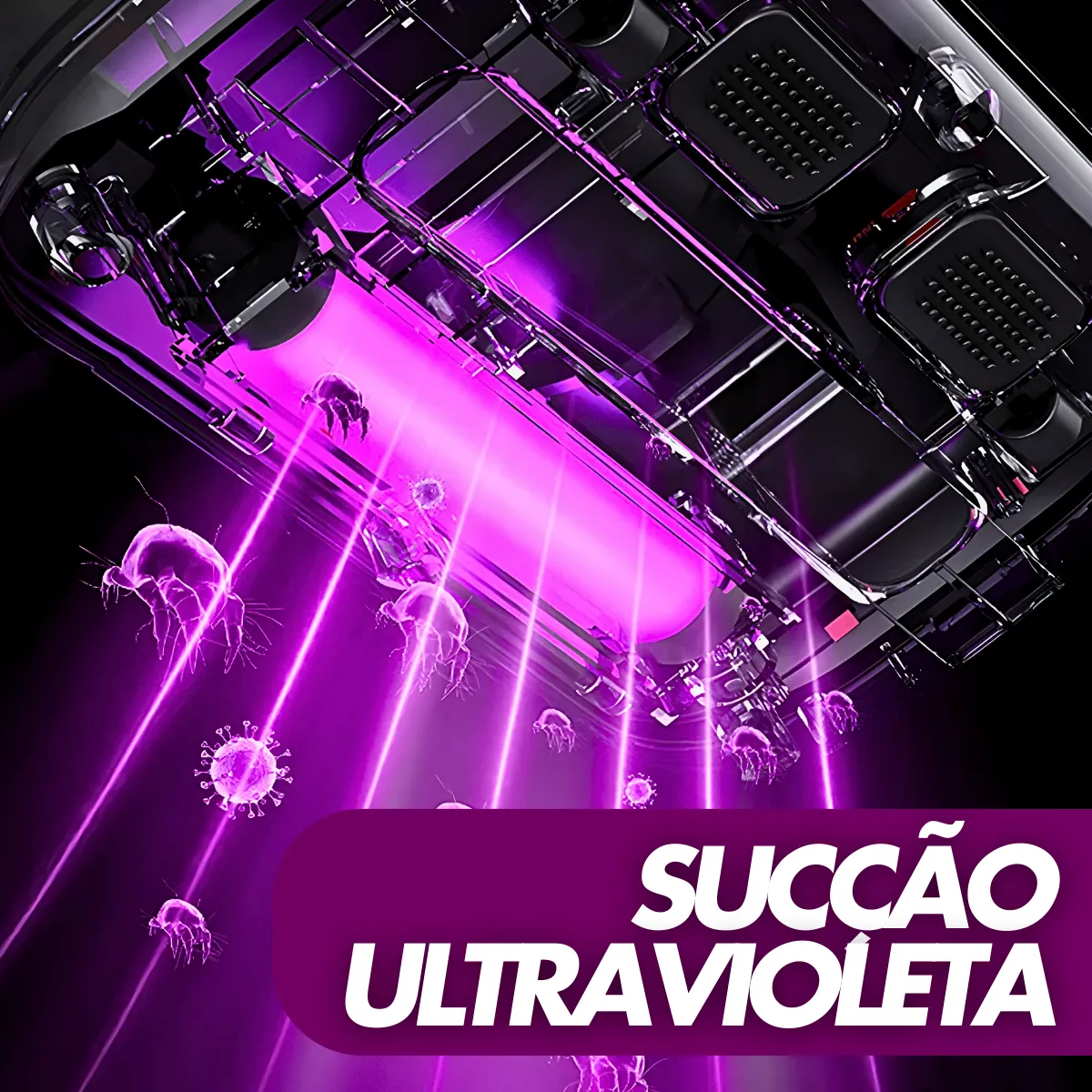 Aspirador Sem Fio Uv Portátil Anti-Ácaro
