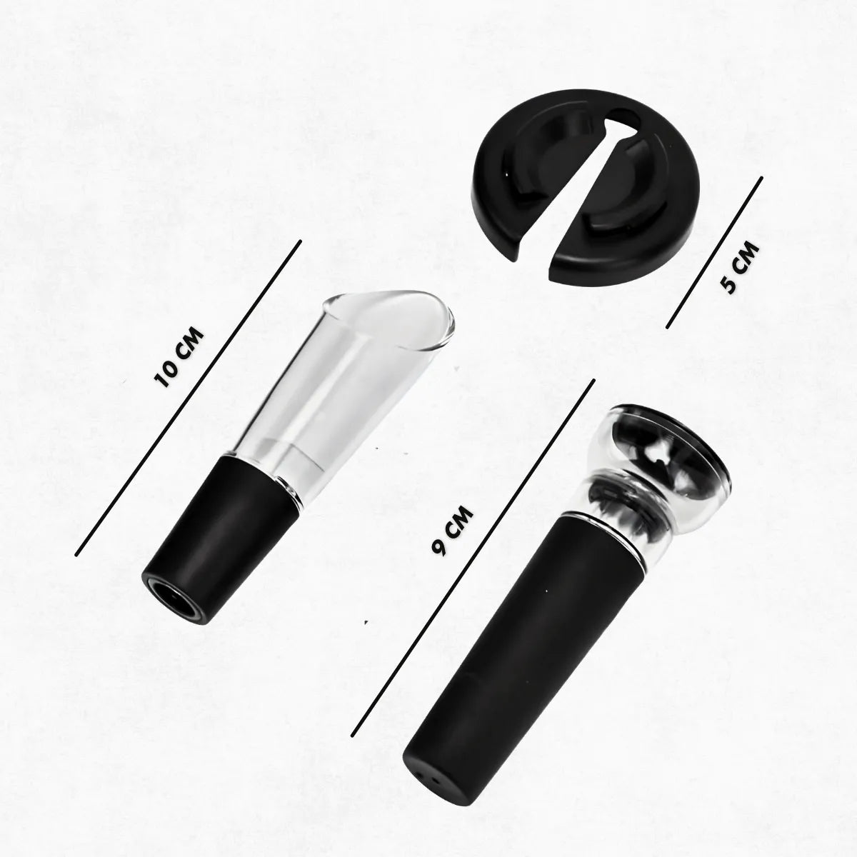 Kit Para Vinho Com Bico Aerador e Rolha Tampa a Vácuo.