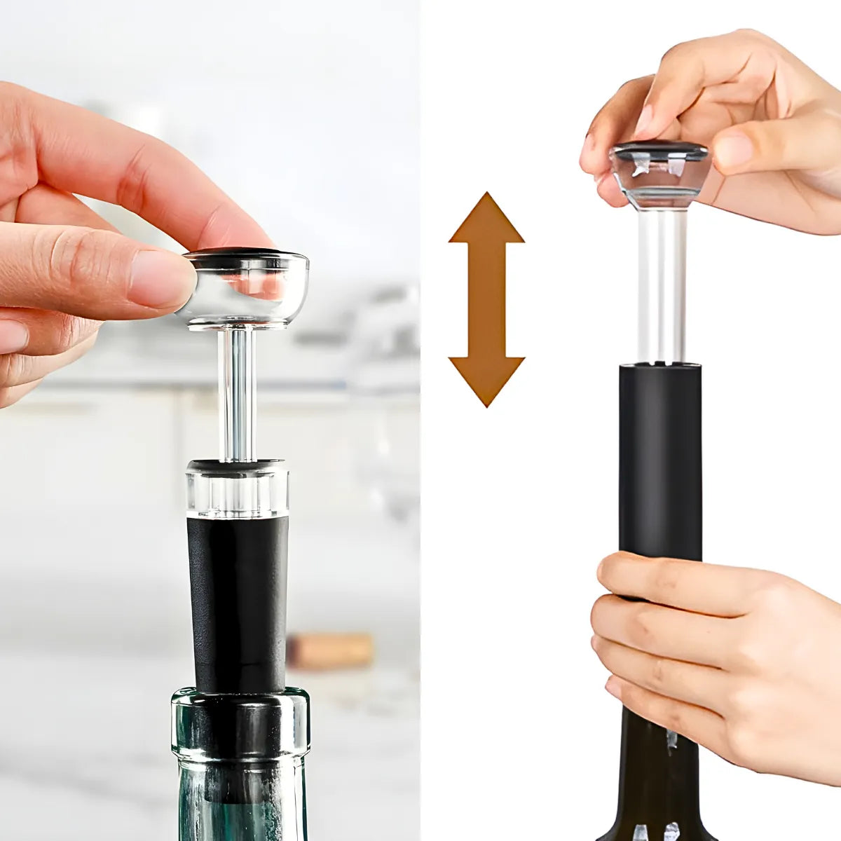 Kit Para Vinho Com Bico Aerador e Rolha Tampa a Vácuo.
