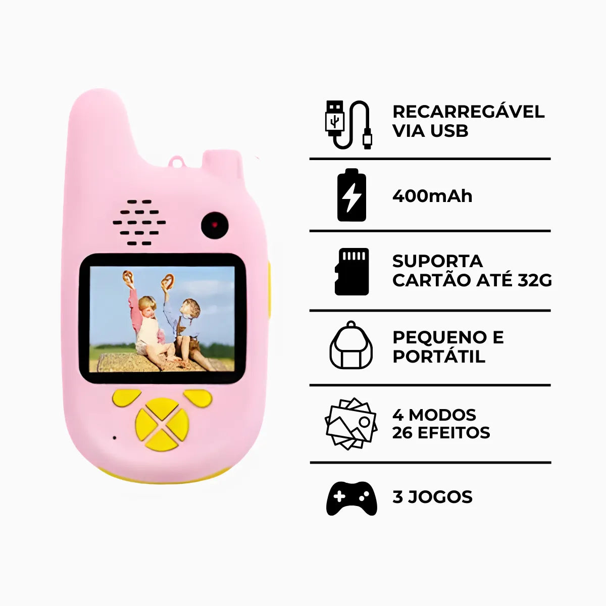 Walkie Talkie Infantil Com Câmera Digital Para Crianças.