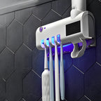 Suporte Com Esterilizador UV Porta Escova e Pasta de dente.