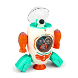 Foguete Espacial; Giratório 360° Com Mini Astronauta