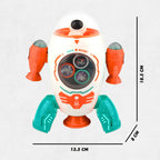 Foguete Espacial; Giratório 360° Com Mini Astronauta