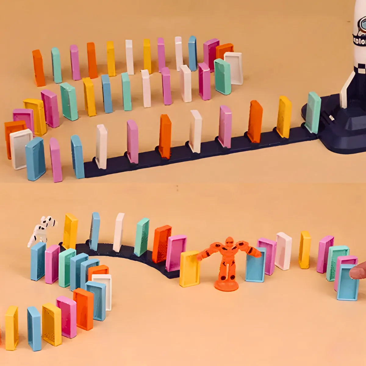 Trem Domino; Colorido Com Som e Iluminação Para Crianças