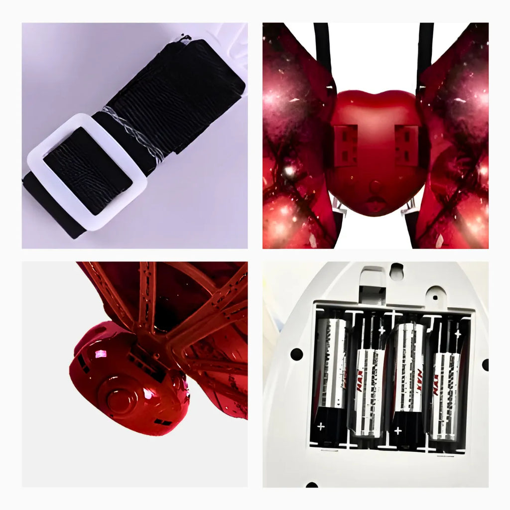 Fantasia de Asas para festas com Led e Música modelo Dragão.