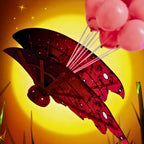 Fantasia de Asas para festas com Led e Música modelo Dragão.