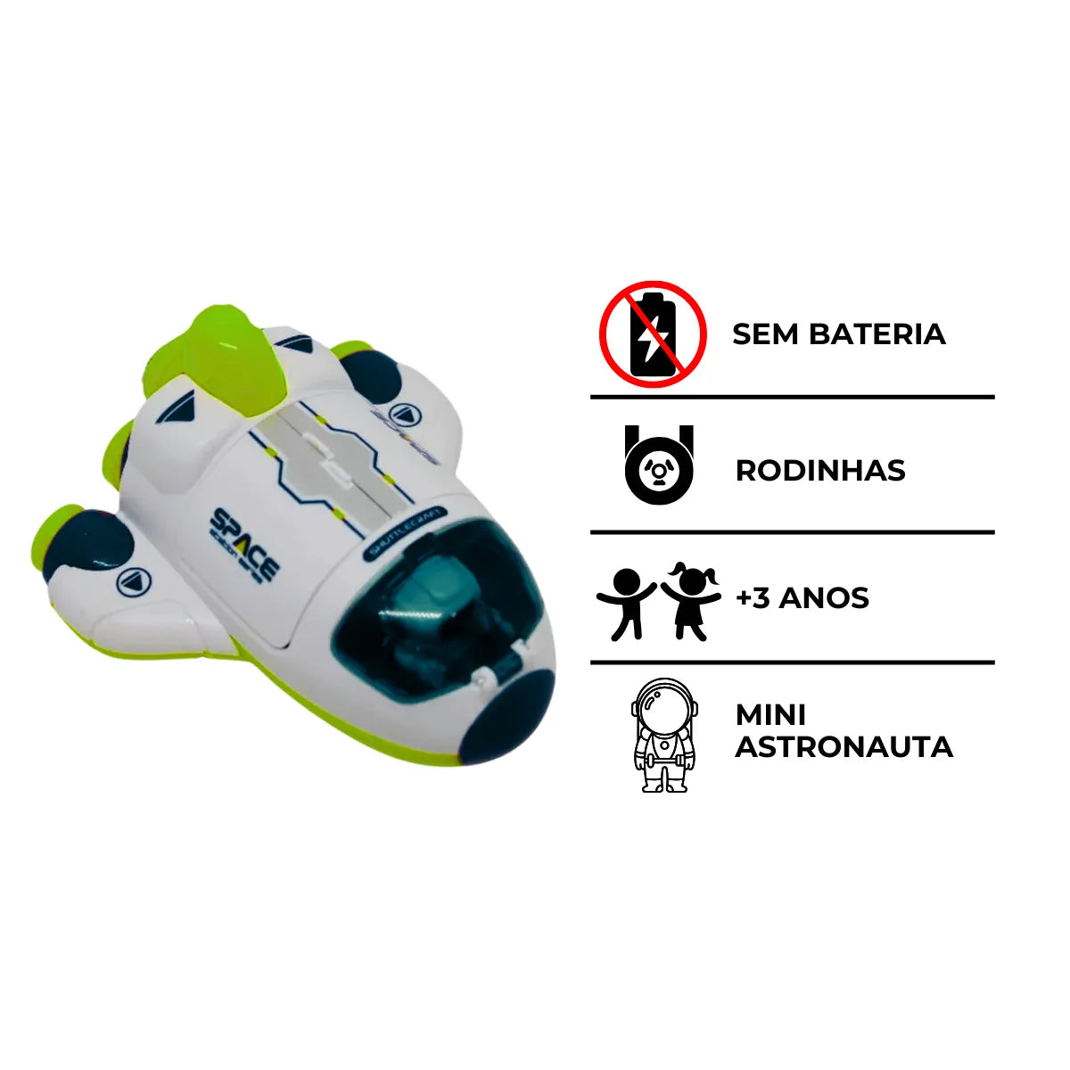 Brinquedo Nave Espacial Infantil com Astronauta.