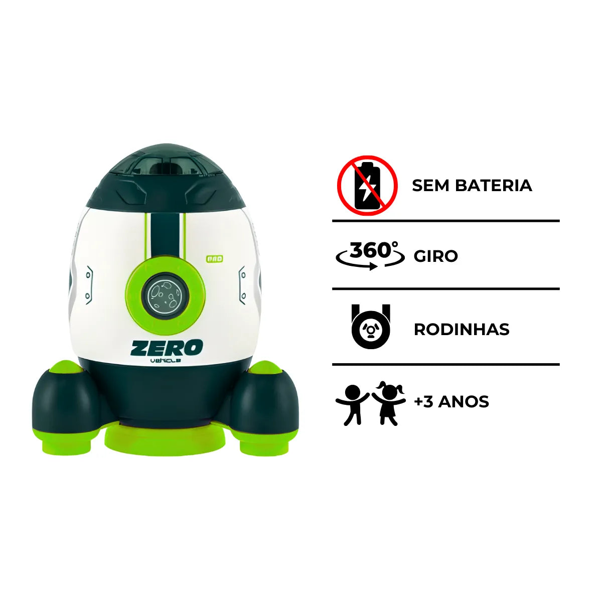 Brinquedo Foguete Espacial Infantil com Astronauta.