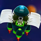 Brinquedo Foguete Espacial Infantil com Astronauta.