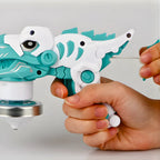 Brinquedo Beyblade Batalha Dinossauro Lançador De Disco.