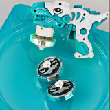 Brinquedo Beyblade Batalha Dinossauro Lançador De Disco.