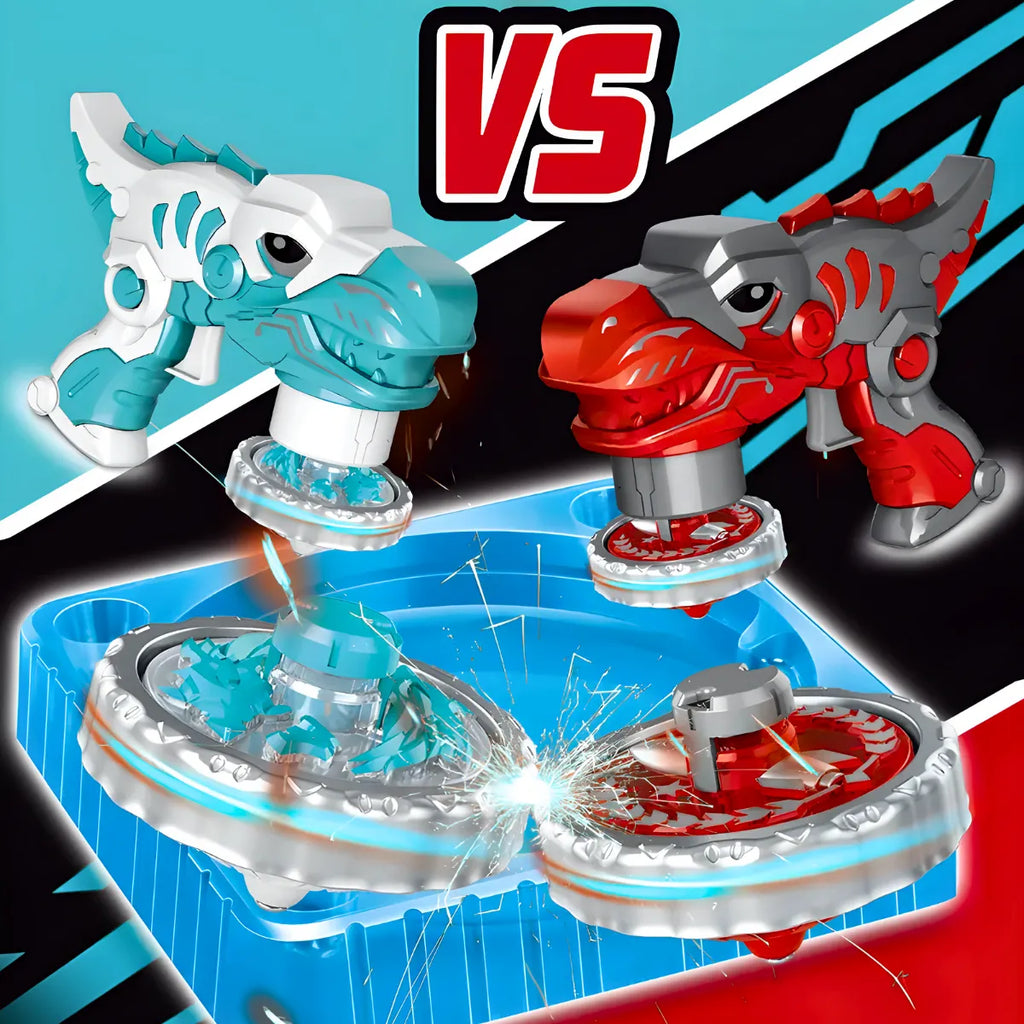 Brinquedo Beyblade Batalha Dinossauro Lançador De Disco.