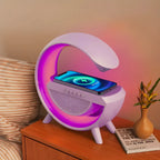 Caixa De Som; Luminária Inteligente  e Carregador Indução.