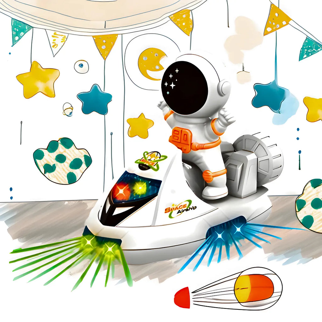 Lancha Espacial Brinquedo com Luz e Som