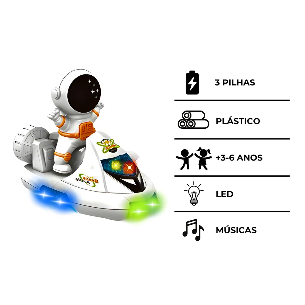 Lancha Espacial Brinquedo com Luz e Som
