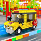 Brinquedo Blocos de Construção Carro Ônibus Escolar.