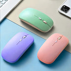 Teclado Sem Fio Bluetooth Recarregável Com Mouse - AZUL