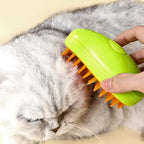Escova Autolimpante 3 Em 1 Para Pets A Vapor com Spray.