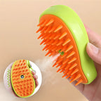 Escova Autolimpante 3 Em 1 Para Pets A Vapor com Spray.