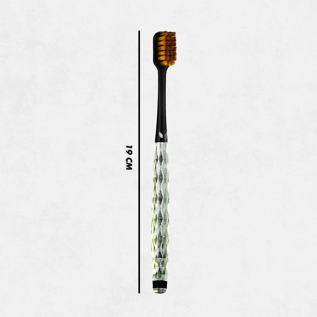 Kit 3 Escovas De Dente com Cabo De Cristal.