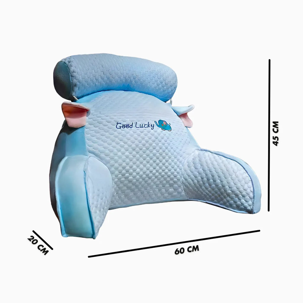 Travesseiro Multifuncional de Descanso e Apoio Azul.