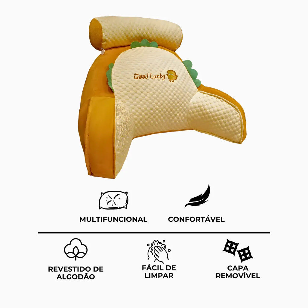 Travesseiro Multifuncional de Descanso e Apoio Laranja.