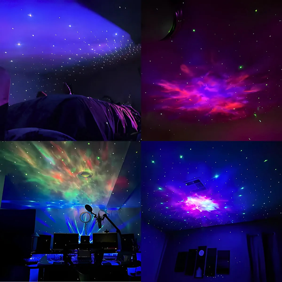 Astronauta Led Projetor Nebulosa Galáxia Estrelada.