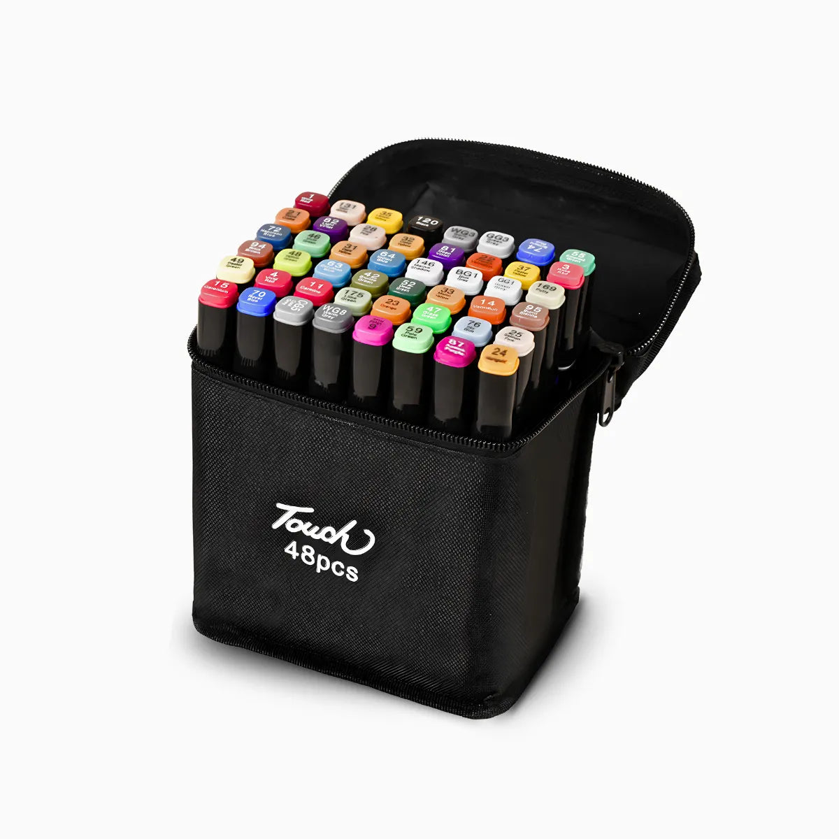 Conjunto De Canetas Marcador Permanente Ponta Dupla 48 Cores