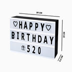 Caixa Luminária Mensagem Decorativa.