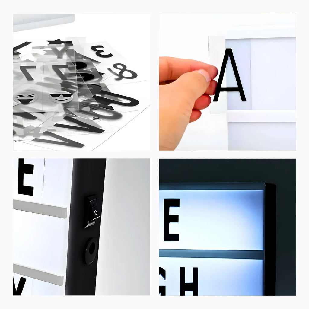 Caixa Luminária Mensagem Decorativa.