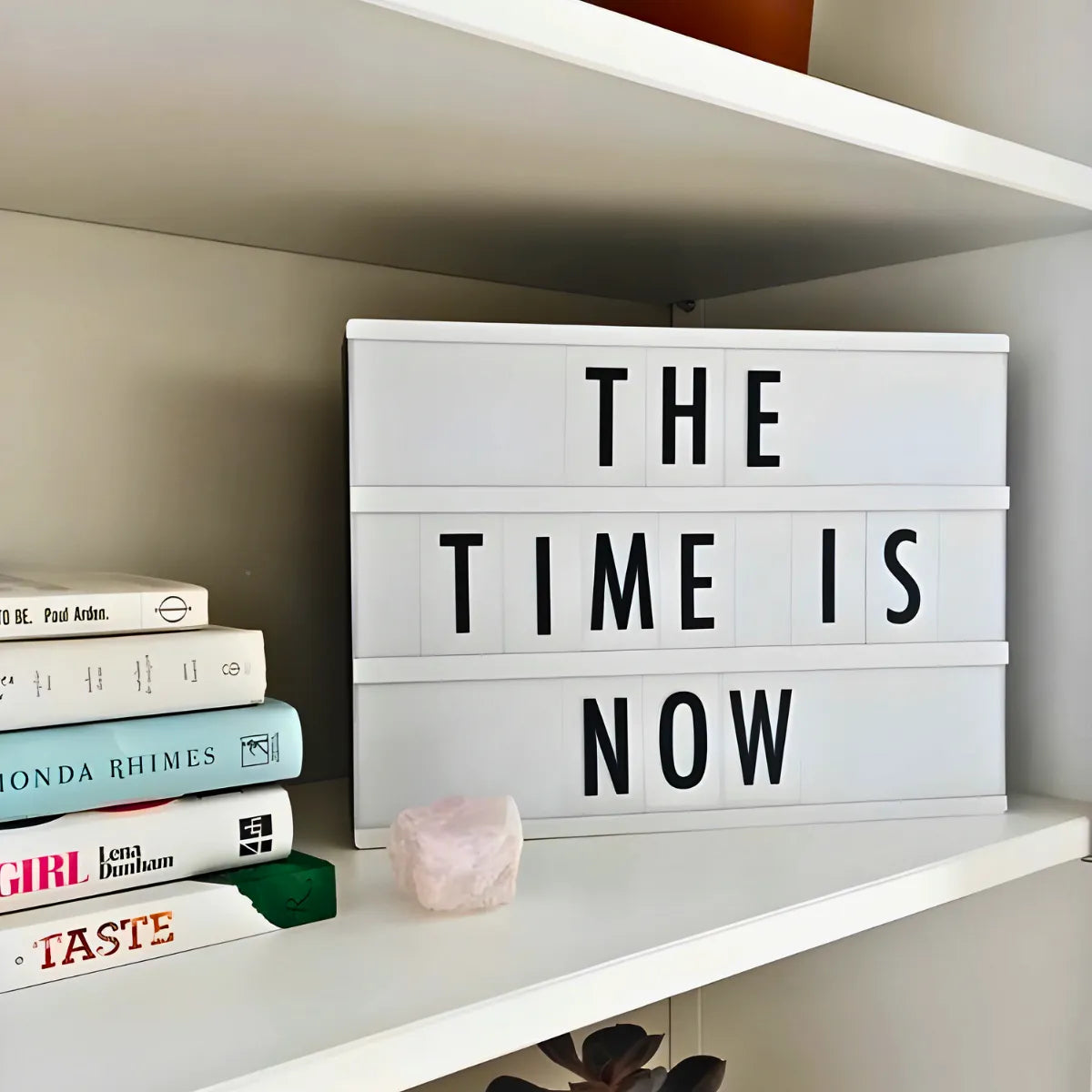 Caixa Luminária Mensagem Decorativa.