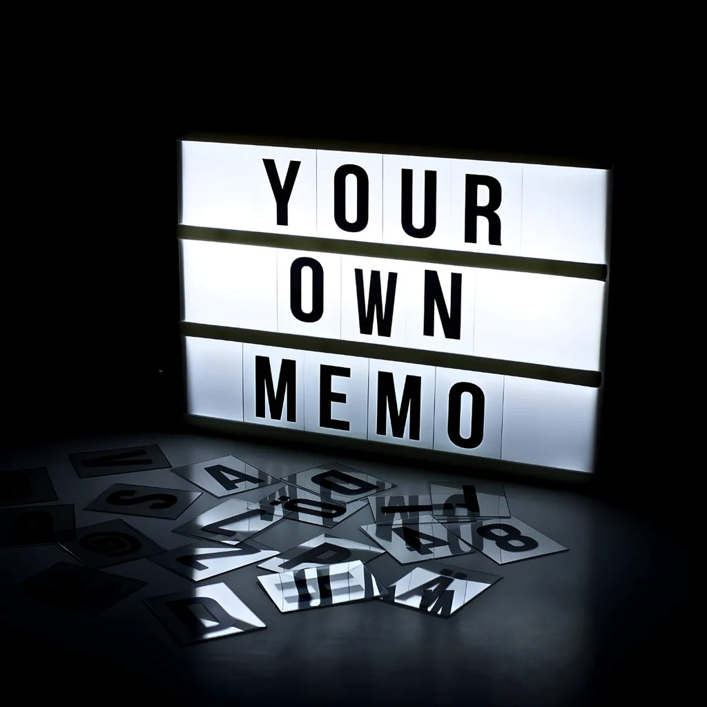 Caixa Luminária Mensagem Decorativa.