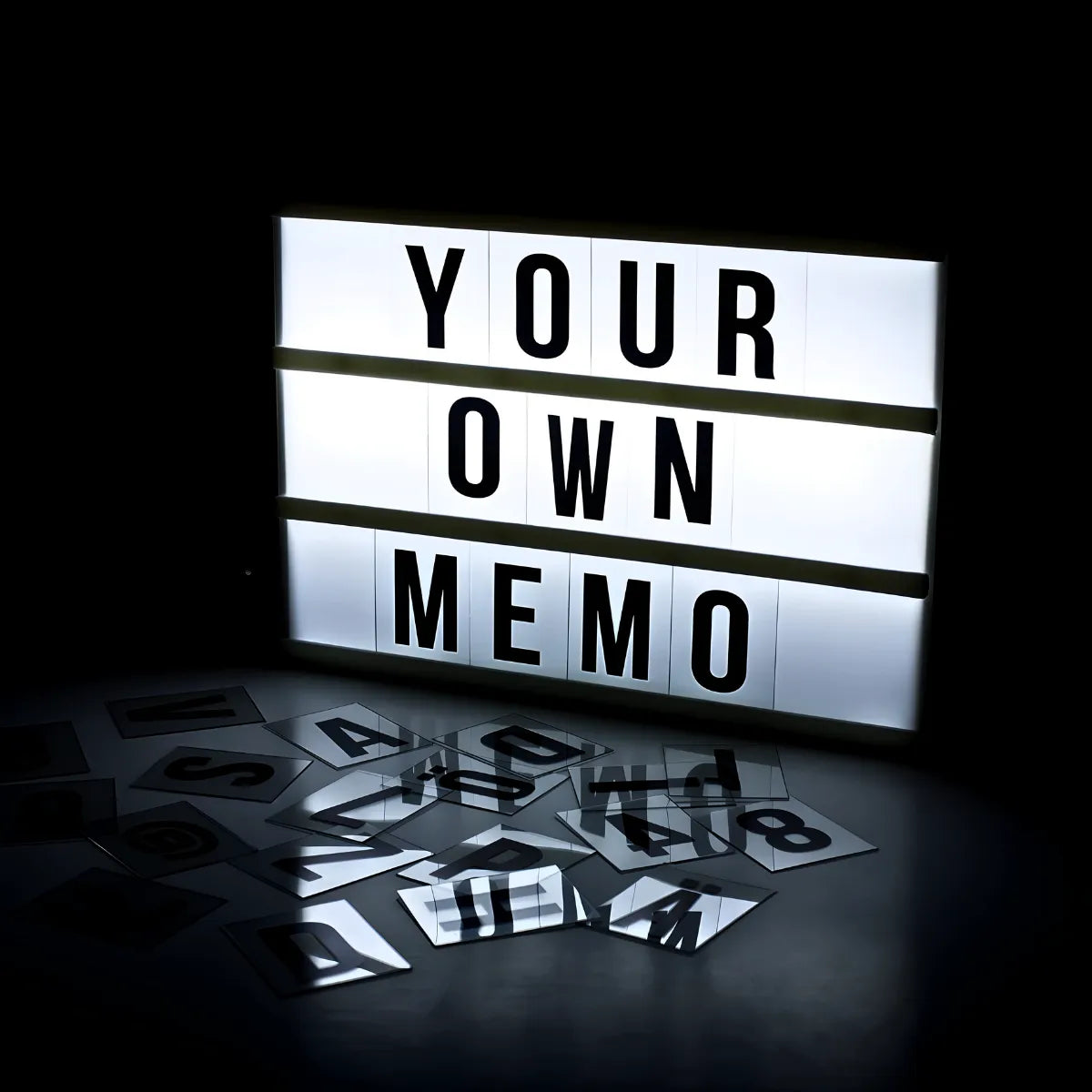 Caixa Luminária Mensagem Decorativa.