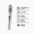 Caneta Depiladora Aparadora Facial Elétrico Portátil; BRANCO